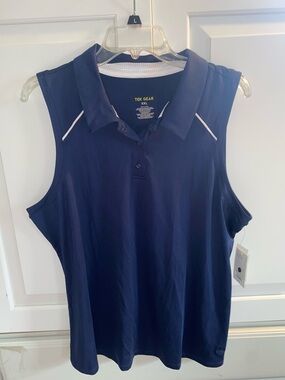 Tek Gear Women's Sleeveless Golf Polo Tank Top - Navy